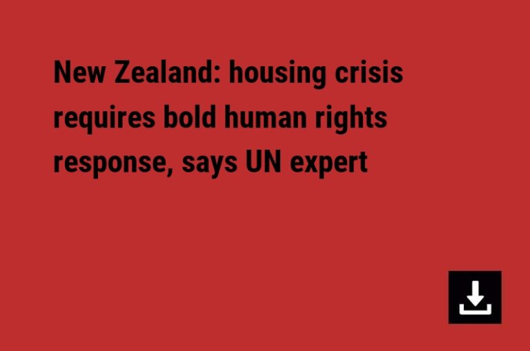 New Zealand: housing crisis requires bold human rights response, says UN expert
