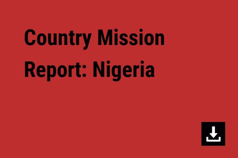 Country Mission Report: Nigeria