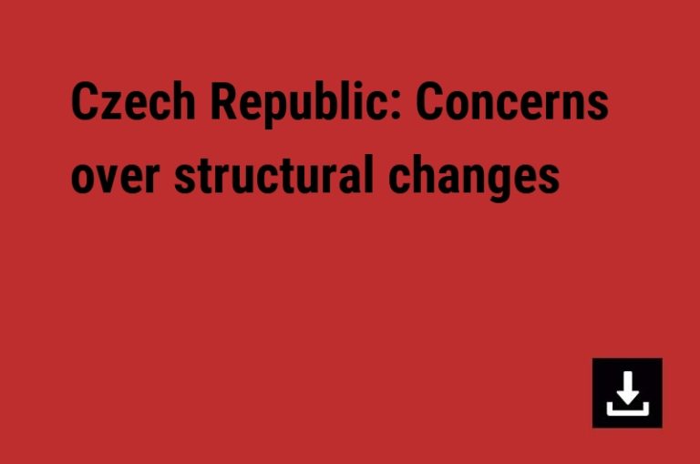 Czech Republic: Concerns over structural changes