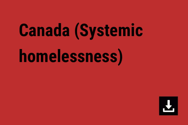 Canada (Systemic homelessness)