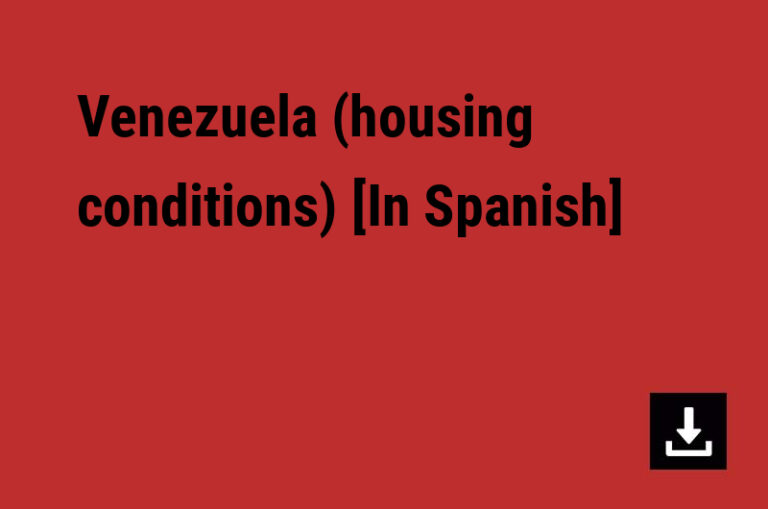 Venezuela (housing conditions) [In Spanish]